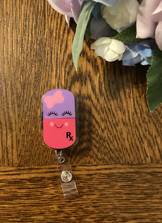 Cute Pill Badge Reel