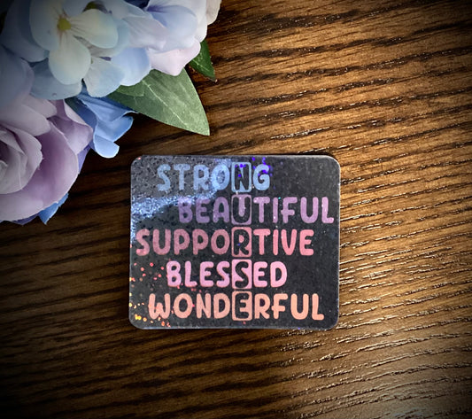 Nurse Attributes Waterproof Holographic Sticker