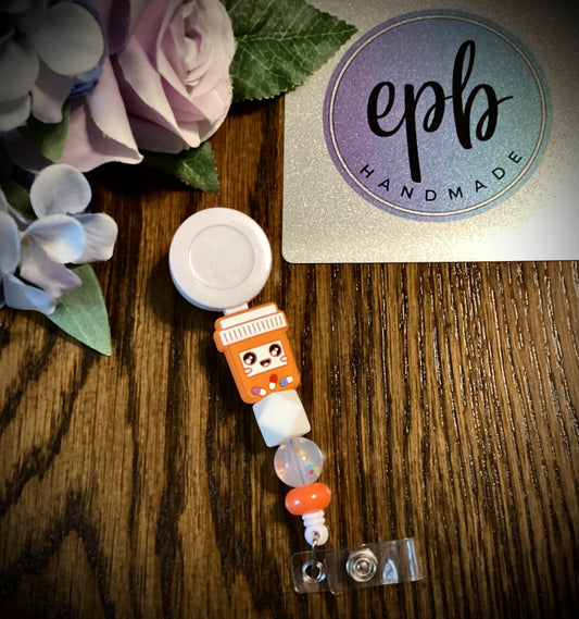 Medicine Bottle Badge Reel