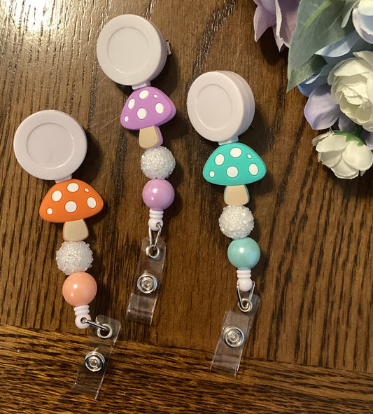 Mushroom Badge Reel