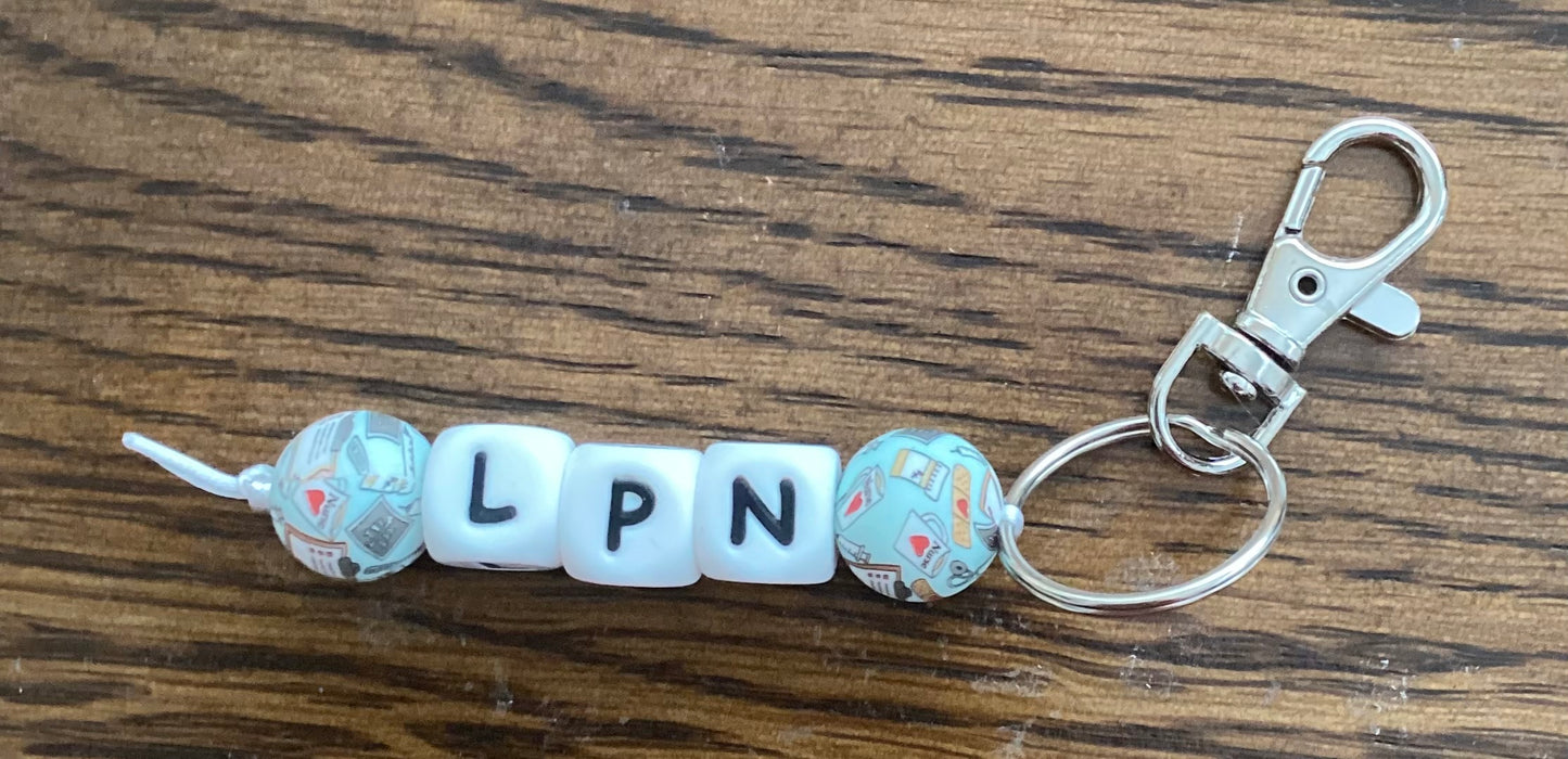 Nurse Initials Keychain