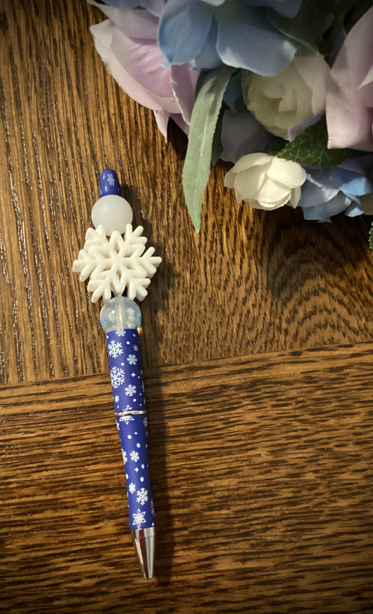 Blue Snowflake Pen